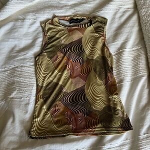 PrettyLittleThing Multicolor Abstract Tank Top